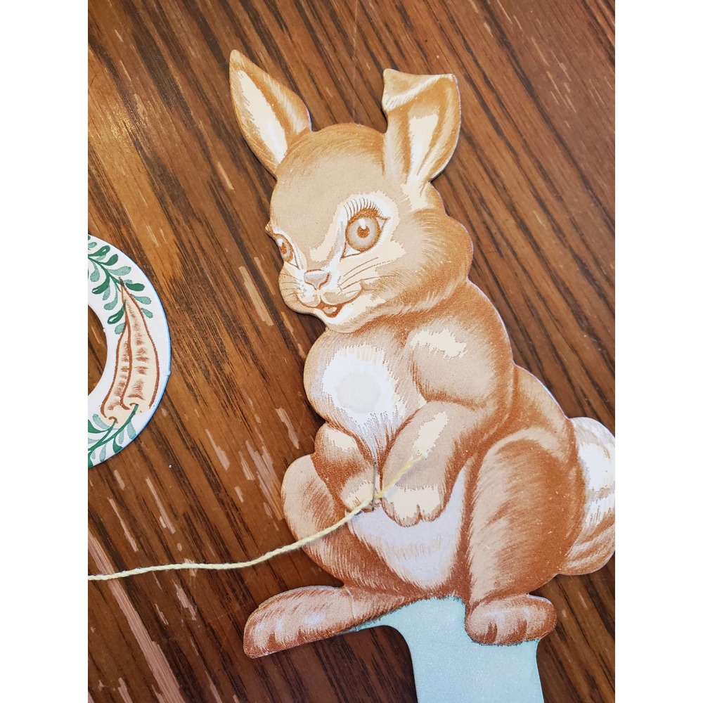 VTG Cardboard Ring Toss Handheld Game Bunny